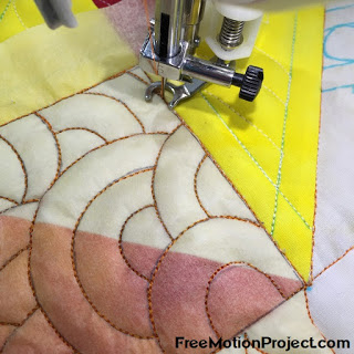 Cabin Fever free motion quilting